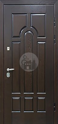 Входная дверь без глазка, филенчатый МДФ и порошковый окрас-ДВ-358